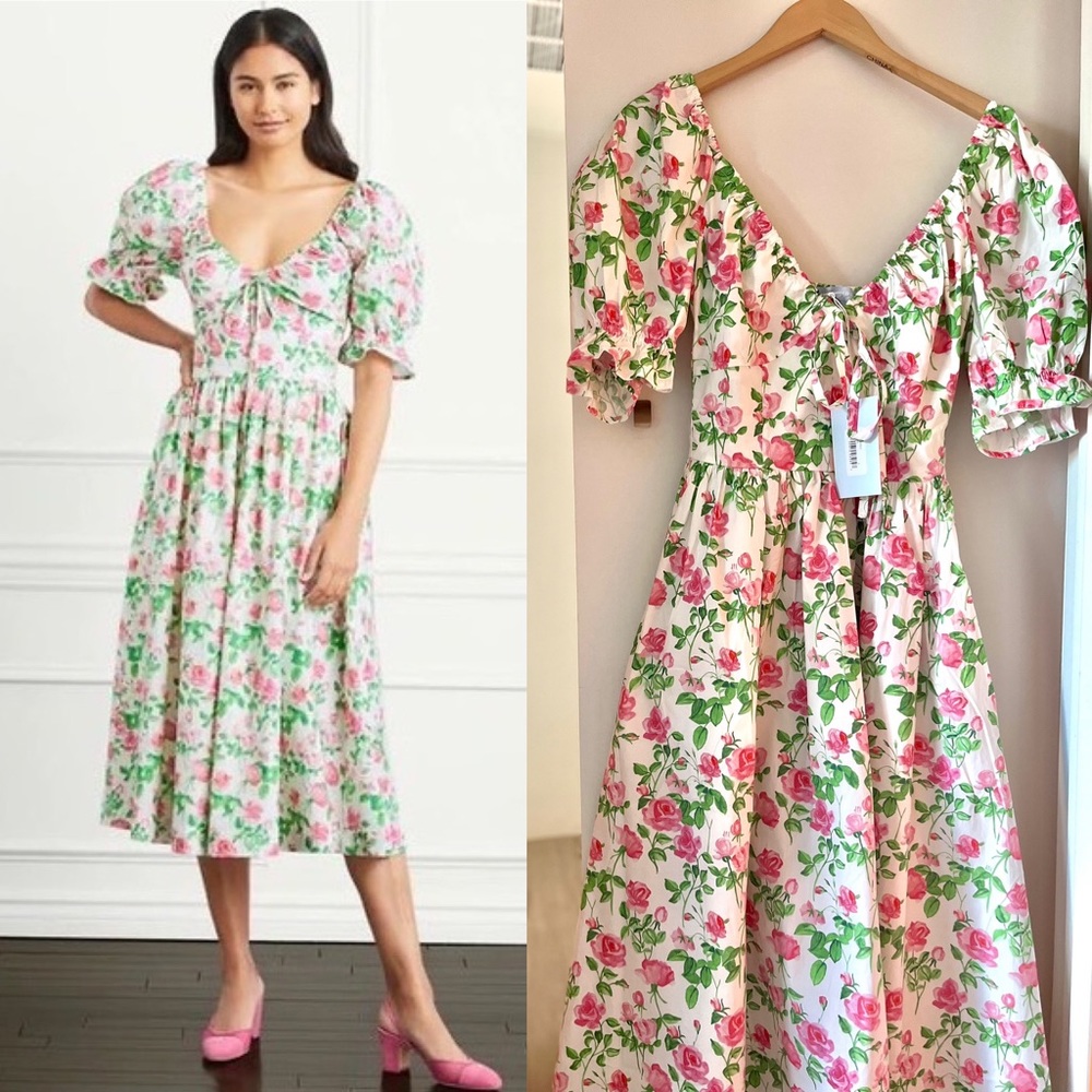 Size XS - NWT Hill House Home Ophelia Nap Dress - Pink Roses